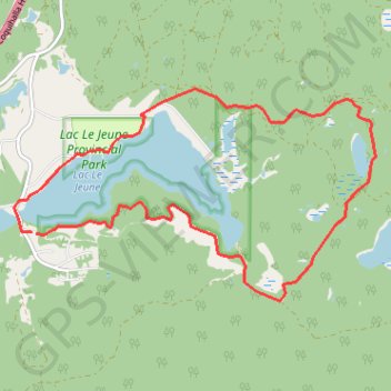 Le Jeune Lake GPS track, route, trail