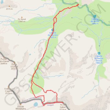 Pic de Gabiet GPS track, route, trail