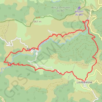 Gorges de la Borne GPS track, route, trail