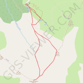 Pique d'Endron par le créneau d'Endron GPS track, route, trail
