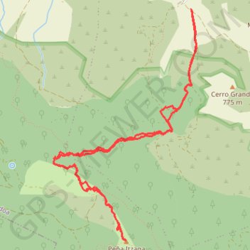 La Pena Izaga GPS track, route, trail