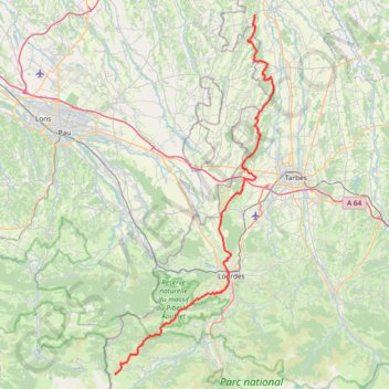 Maubourguet - Col de Saucède GPS track, route, trail