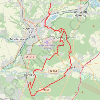 Cinqueux-Etang de comelles GPS track, route, trail