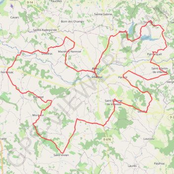Circuit de la Bastide Royale - Villeréal - Pays du Dropt GPS track, route, trail