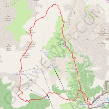 Les crêtes de Chalvet GPS track, route, trail