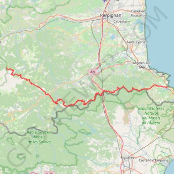 GR10 De Ras-des-Cortalets à Banyuls-sur-Mer (Pyrénées-Orientales) GPS track, route, trail