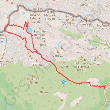 Perdiguère GPS track, route, trail