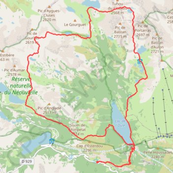 Tour du Pic de Bastan GPS track, route, trail