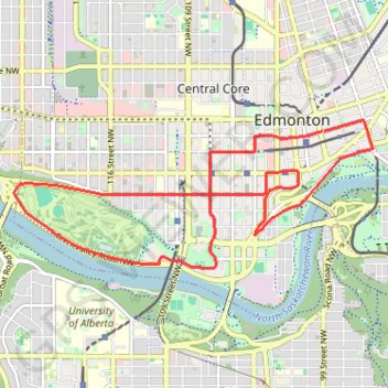 Edmonton GPS track, route, trail