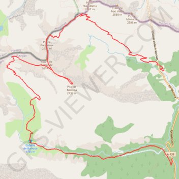 Pic de Barroude / Pico de Barrosa GPS track, route, trail