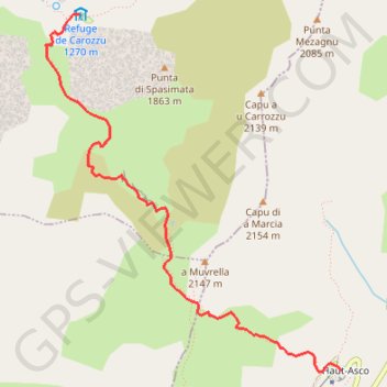 GR20 Ascu Stagnu-Carozzu GPS track, route, trail