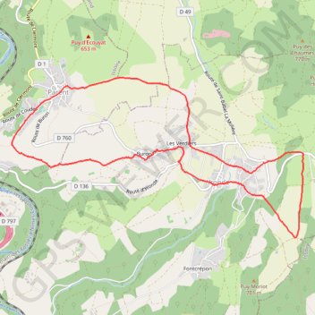 Autour de Buron GPS track, route, trail
