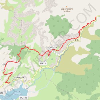 Scala di Santa Marina - Calacuccia GPS track, route, trail