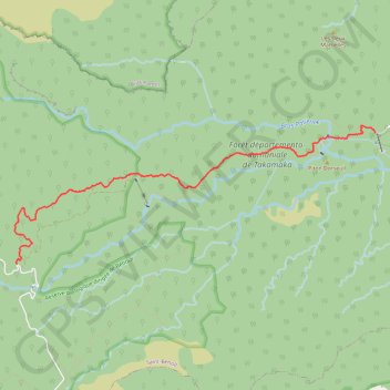 Sentier de Takamaka - Bébour GPS track, route, trail