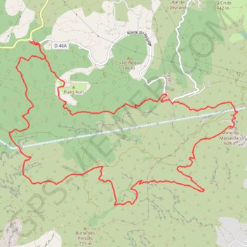 Mont du marseillais_mpattes GPS track, route, trail
