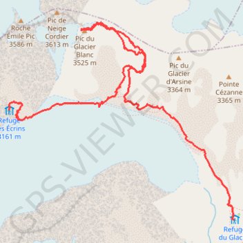 Pic du Glacier Blanc GPS track, route, trail