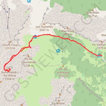 Pic d'Anie GPS track, route, trail