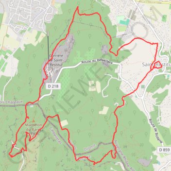 Les carrières de Sainte-Juste - Saint-Restitut GPS track, route, trail