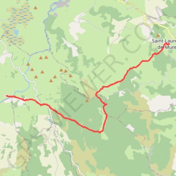 Tour des Monts d'Aubrac - De Saint-Laurent-de-Muret au refuge des Rajas GPS track, route, trail