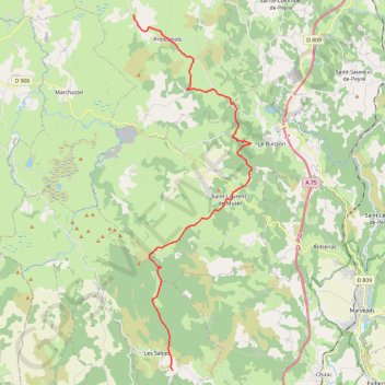 Traversée de la Lozère GPS track, route, trail