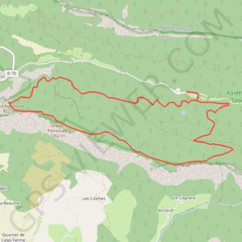 Forêt de Saou - le grand Pomerolle GPS track, route, trail