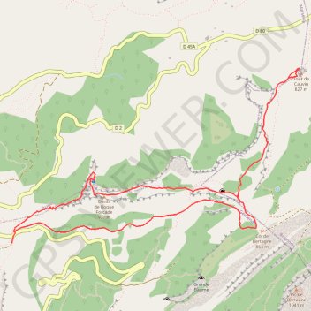 Autour des Dents de Roque Forcade, Tour de Cauvin GPS track, route, trail
