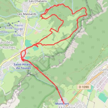 Les Dioux - Montfort GPS track, route, trail