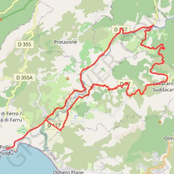 Valinco GPS track, route, trail