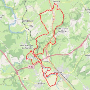 De Balbigny à Neulise - Balbigny GPS track, route, trail