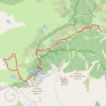Castérino - Lac Vert de Fontanalba - Lacs Jumeaux - Voie sacrée GPS track, route, trail