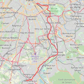 Paris Epinay GPS track, route, trail