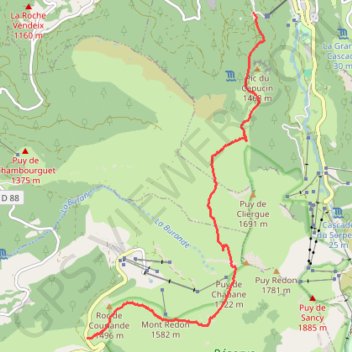 Chastreix sancy mont dore GPS track, route, trail