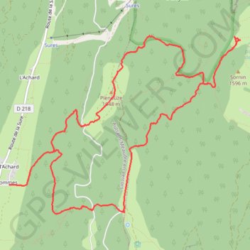 Par Plénouze, le Plateau de Sornin et la Molière GPS track, route, trail
