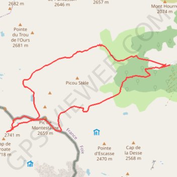 Pic de Brougat et cap de Broate depuis l'Artigue GPS track, route, trail