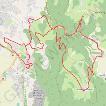 La Buisse - Le Grand Ratz par les Gorges du Bret GPS track, route, trail