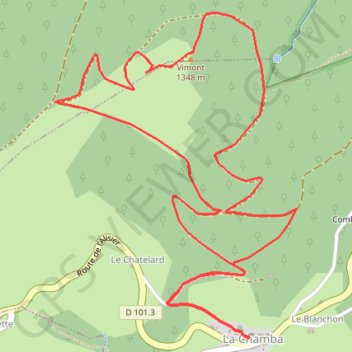 Ascension du Vimont (ou Pic Pelé) - La Chamba GPS track, route, trail