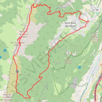 Col de l'Arc, Cornafion, Col Vert en boucle GPS track, route, trail