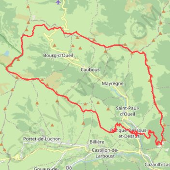 Tour de la vallée d'Oueil depuis Benqué GPS track, route, trail
