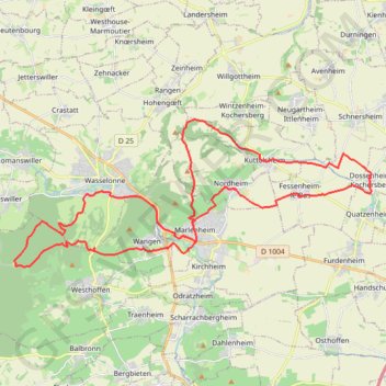 Randonnée Dossenheim GPS track, route, trail