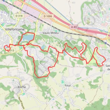 Villefontaine - Circuit des 5 étangs GPS track, route, trail