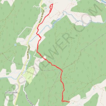 SALAVAS-LABASTIDE DE VIRAC GPS track, route, trail
