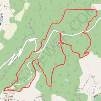 Le causse noir au dessus de Millau GPS track, route, trail