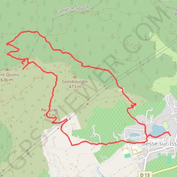 Chapelle Saint Quinis - BESSE SUR ISSOLE - 83 GPS track, route, trail