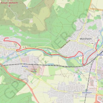 Molsheim Mutzig GPS track, route, trail