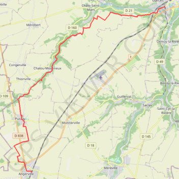 Angerville - Etampes GPS track, route, trail