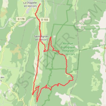 Hauts plateaux du Vercors GPS track, route, trail
