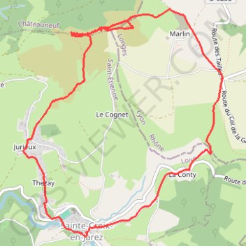 Sainte-Croix-en-Jarez (42) GPS track, route, trail