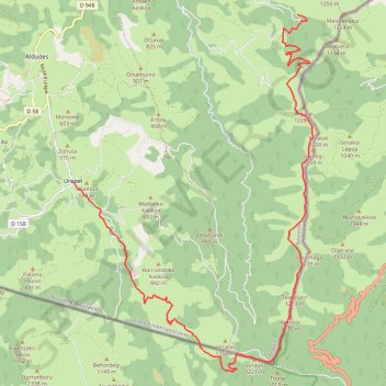 Le Sentier des Contrebandiers - De Espila à Urepel GPS track, route, trail