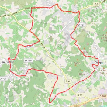 Les ocres - Roussillon GPS track, route, trail