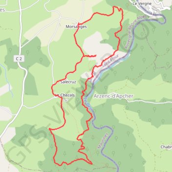 Les Gorges du Bès - Morsanges GPS track, route, trail